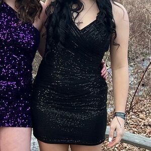S10 Black sequin dress